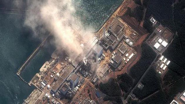 2011年3月14日，福岛第一核电站的卫星图片，此时已经有两个反应堆发生爆炸